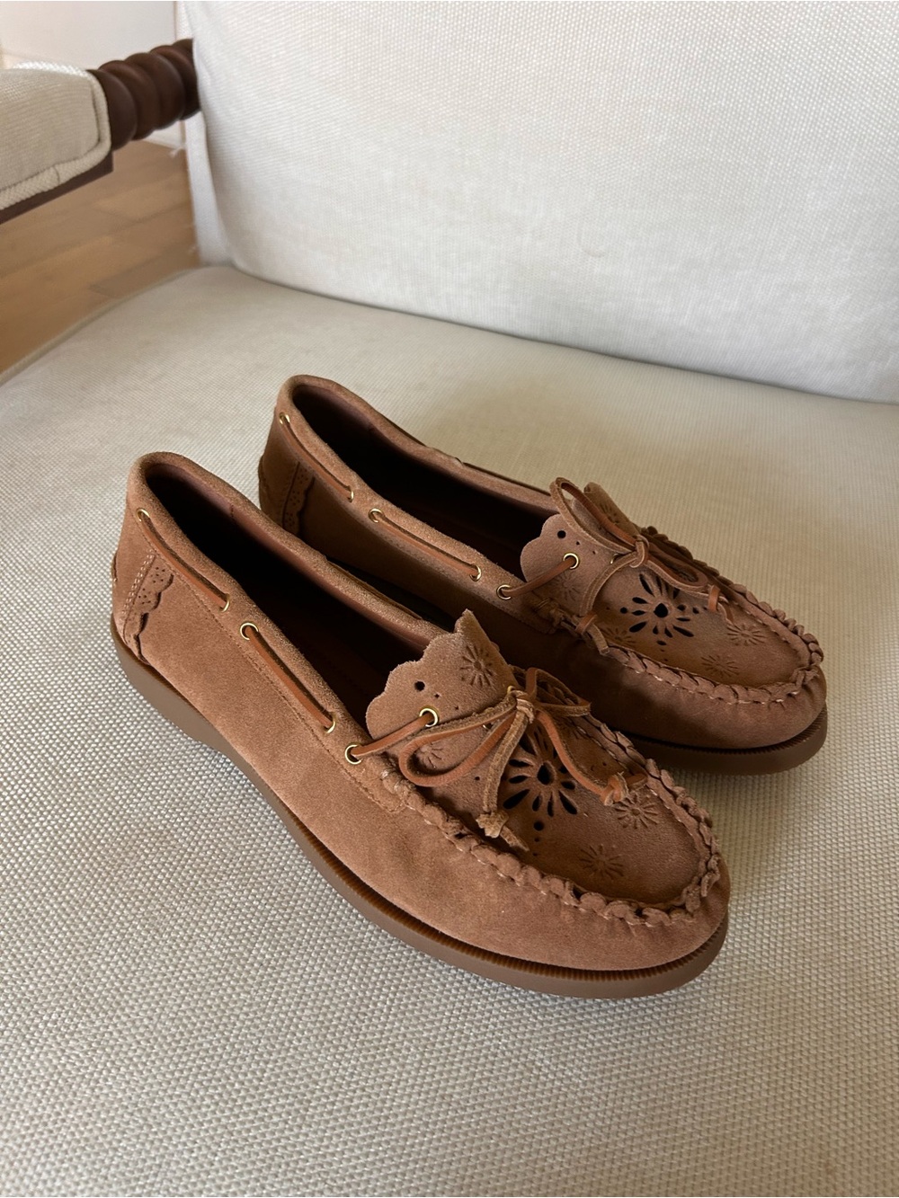 New Free People Lagoon Cut-Out Boat Shoes - Picture 3 of 6